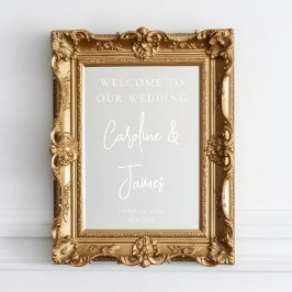 Vinilos Para Cristales Espejo de bienvenida Boda moderno