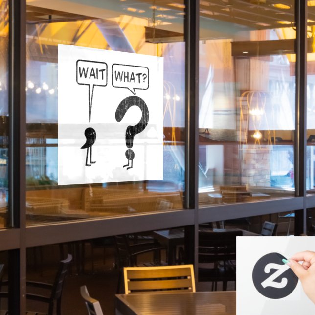 Vinilos Para Cristales Espera, ¿Qué? Aprender inglés  (ventana del restaurante)