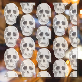 Vinilos Para Cristales Espinoso patrón blanco y negro|Feliz Halloween