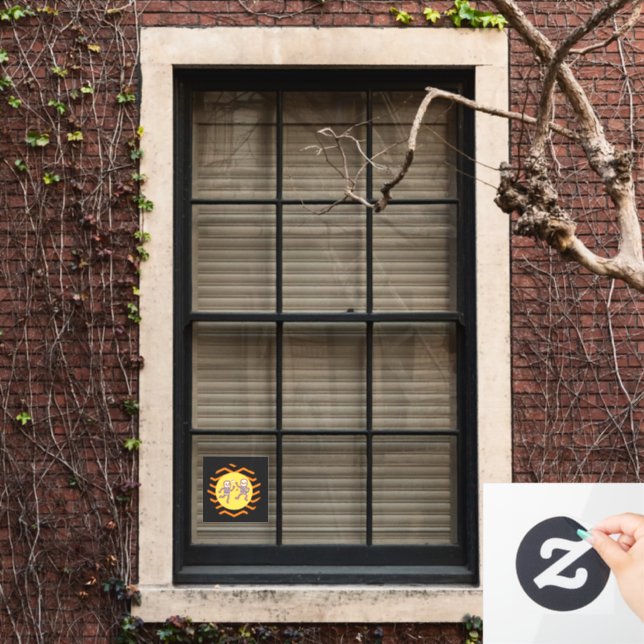 Vinilos Para Cristales Esqueletos bailarines espeluznantes de Halloween d (Ventana de inicio)