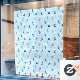 Vinilos Para Cristales Esquiadores Esquiadores Moguls Deporte Invernal Ti