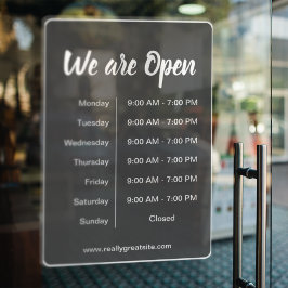 Vinilos Para Cristales Estamos abiertos l Horario de apertura de negocios