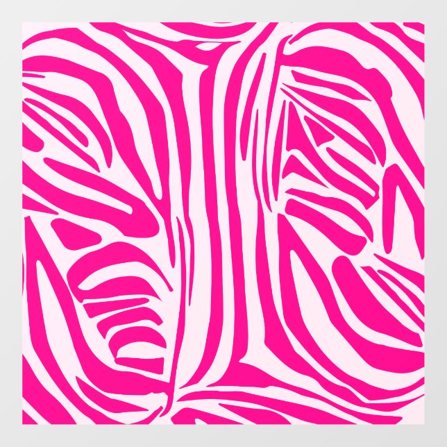 Vinilos Para Cristales Estampado de cebra rosa (Hoja)
