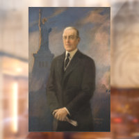Estatua de la Libertad y Presidente Woodrow Wilson