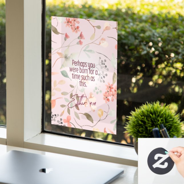 Vinilos Para Cristales Esther 4:14 Biblia cristiana versus arte (Oficina)