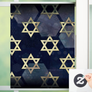 Vinilos Para Cristales Estrella múltiple Happy Hanukkah de SlipperyJoe de
