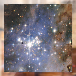 Vinilos Para Cristales Estrellas de diamantes en el espacio de burbujas d