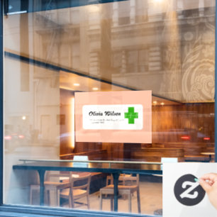 Vinilos Para Cristales Etiqueta de dirección personalizada de médica y cr