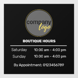 VINILOS PARA CRISTALES EXCLUSIVAMENTE PEQUEÑAS HORAS DE NEGOCIO NOMBRAMIE