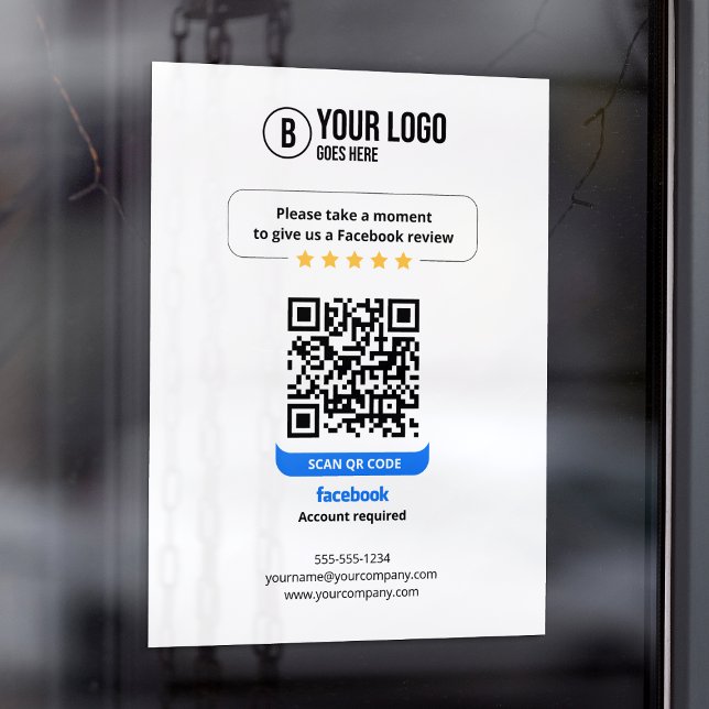 Vinilos Para Cristales Facebook revisa la tasa de código QR Mi negocio 5  (Subido por el creador)