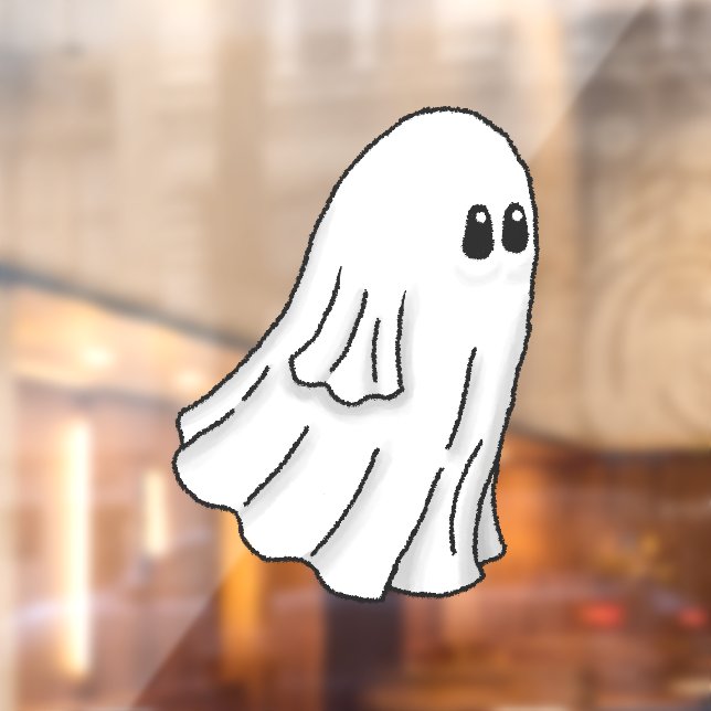 Vinilos Para Cristales Fantasma espeluznante de Halloween (Hoja 2)