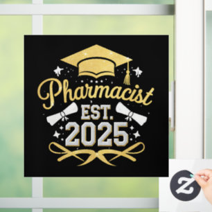 Vinilos Para Cristales Farmacéutico Est 2025 Graduación de Farmacia