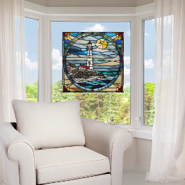 Vinilos Para Cristales Faro Costero Faux Stainass