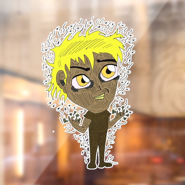 Vinilos Para Cristales Farty Fingers Chibi (Hoja 2)