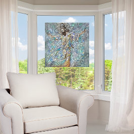 Vinilos Para Cristales Faux Broken Glass Jesus