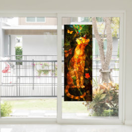 Vinilos Para Cristales Faux Cat Painting Stained Glass Art