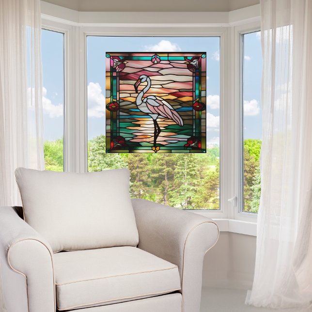 Vinilos Para Cristales Faux Sned Glass Flamingo (Subido por el creador)