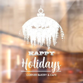 Vinilos Para Cristales Felices Fiestas de Santa Claus Ornament