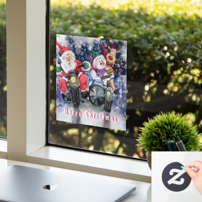 Vinilos Para Cristales Felices Navidades amigos amigos divertidos Ventana (Oficina)