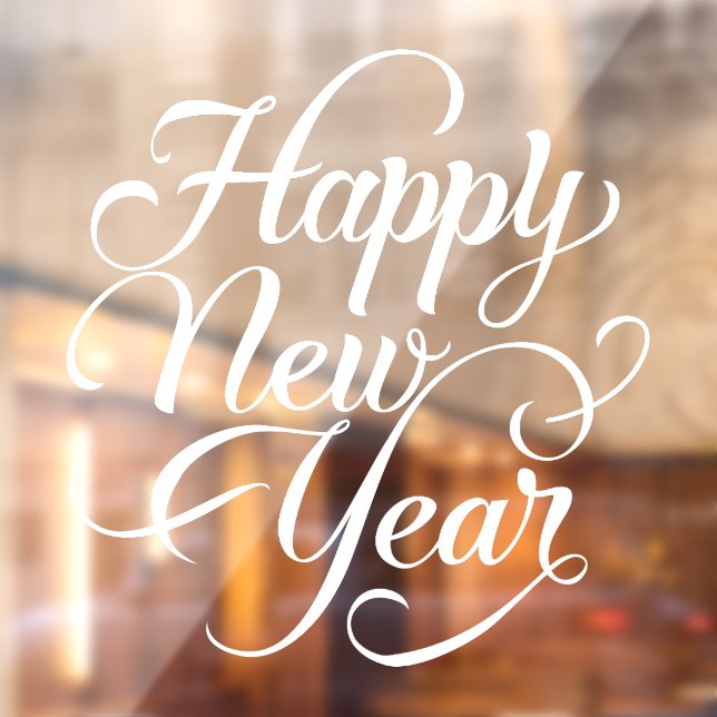 Vinilos Para Cristales Feliz Año Nuevo (Hoja 2)