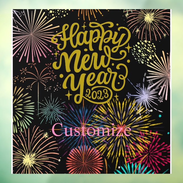 Vinilos Para Cristales Feliz Año Nuevo 2023 Thunder_Cove (Hoja 3)