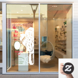 Vinilos Para Cristales Feliz cuenta regresiva de Navidad Santa Window Cli