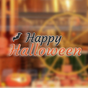 Vinilos Para Cristales Feliz Halloween con una bata