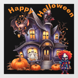 Vinilos Para Cristales Feliz Halloween ven a mi casa si te atreves.