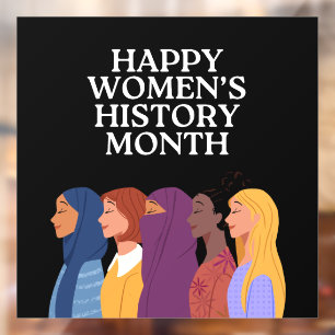 Vinilos Para Cristales Feliz mes de la historia de la mujer