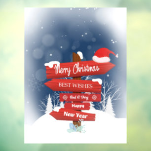 Vinilos Para Cristales Feliz Navidad a los mejores deseos