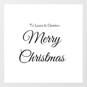 Vinilos Para Cristales Feliz Navidad añadir nombre de texto personalizado