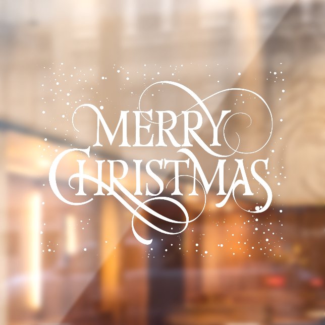 Vinilos Para Cristales Feliz Navidad Blanca (Hoja 2)