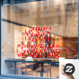 Vinilos Para Cristales Feliz Navidad Candy Cane Hogar y tienda Vinyl