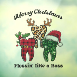 Vinilos Para Cristales Feliz Navidad como un jefe