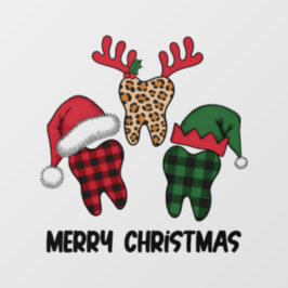 Vinilos Para Cristales Feliz Navidad Dientes