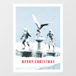 Vinilos Para Cristales Feliz Navidad. Esculturas de hielo monstruosas