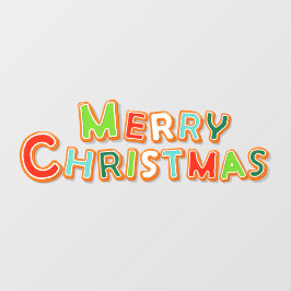 Vinilos Para Cristales Feliz Navidad Gingerbread Cookie Font Bakú