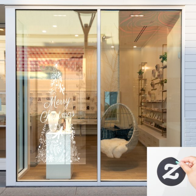 Vinilos Para Cristales Feliz Navidad gran ventana (Ventana de la tienda)