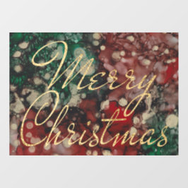 Vinilos Para Cristales Feliz navidad Red Green Gold Window