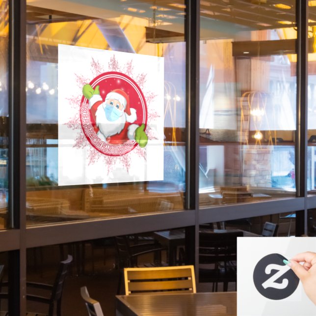 Vinilos Para Cristales Feliz Navidad Santa Claus Window Cling (ventana del restaurante)