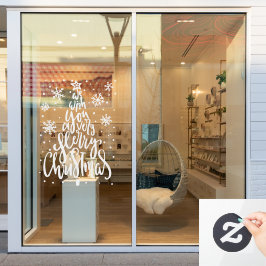 Vinilos Para Cristales Feliz Navidad Snowflakes