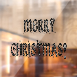Vinilos Para Cristales Feliz Navidad Snowflakes 11x8 Hogar & Tienda Vinyl