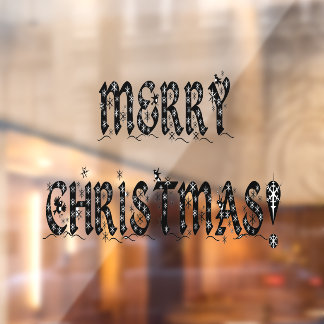 Vinilos Para Cristales Feliz Navidad Snowflakes 11x8 Hogar & Tienda Vinyl