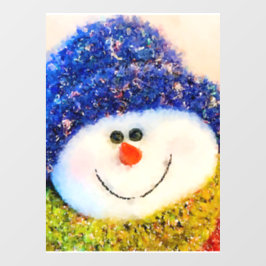 Vinilos Para Cristales Feliz Navidad Snowman Holiday