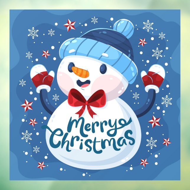 Vinilos Para Cristales Feliz Navidad Snowman Window Cling (Hoja 3)