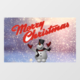Vinilos Para Cristales Feliz Navidad Snowman Window Cling