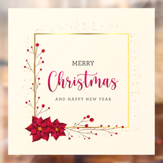 Vinilos Para Cristales Feliz Navidad y Feliz Año Nuevo (Hoja 2)