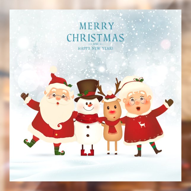 Vinilos Para Cristales Feliz Navidad y Feliz Año Nuevo (Hoja 2)