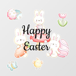 Vinilos Para Cristales Feliz Pascua
