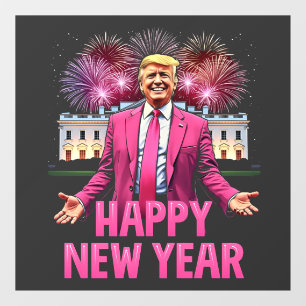 Vinilos Para Cristales Feliz resolución de Trump para la víspera de año n